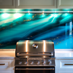 Product Description – High Gloss Resin BBQ Splashback