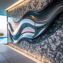 Load image into Gallery viewer, Pool Feature Wall – High Gloss Resin with Pebble Texture