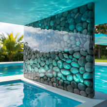 Load image into Gallery viewer, Pool Feature Wall – High Gloss Resin with Pebble Texture