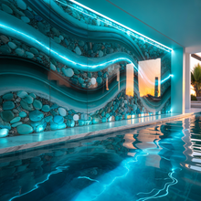 Load image into Gallery viewer, Pool Feature Wall – High Gloss Resin with Pebble Texture