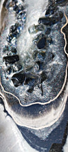 Load image into Gallery viewer, Handmade high gloss resin coffee table with black onyx crystals in natural geode style