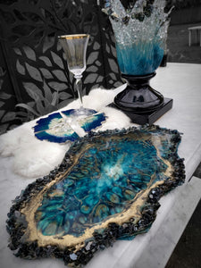 Resin Serving platter or Centrepiece- SOLD