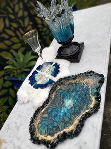 Resin Serving platter or Centrepiece- SOLD