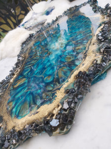 Resin Serving platter or Centrepiece- SOLD