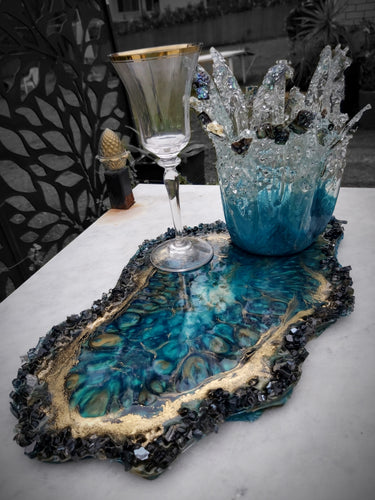 Resin Serving platter or Centrepiece- SOLD