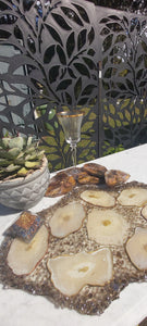 Geode style Large Resin Serving platter