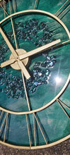 Load image into Gallery viewer, Resin Clock with Crushed Glass -SOLD - Orders yours today