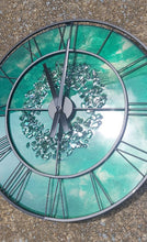 Load image into Gallery viewer, Resin Clock with Crushed Glass -SOLD - Orders yours today