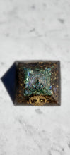 Load image into Gallery viewer, Organite pyramid with real healing Crystals and EMF protection. Tree of Life