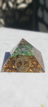 Load image into Gallery viewer, Organite pyramid with real healing Crystals and EMF protection. Tree of Life