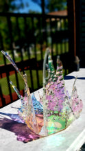 Load image into Gallery viewer, Irridised Resin Candleholder, Centrepiece or Vase