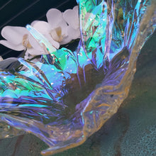 Load image into Gallery viewer, Irridised Aqua Centrepiece Vase Candleholder