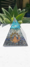 Load image into Gallery viewer, 15cm Organite pyramid with real healing Crystals and EMF protection. Great gift 🎁