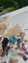 Load image into Gallery viewer, Resin Serving Platter with real crystals, opal flakes and butterfly