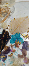 Load image into Gallery viewer, Resin Serving Platter with real crystals, opal flakes and butterfly