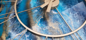 Ocean Beauty - Resin clock with roman numerals - SOLD