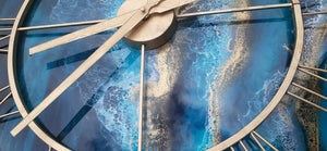 Ocean Beauty - Resin clock with roman numerals - SOLD