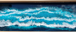 Resin Dark Beach - Framed - Wall Art