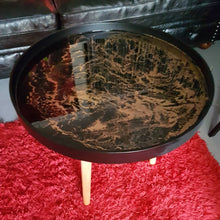 Load image into Gallery viewer, Metallic Gold Coffee Table with Resin