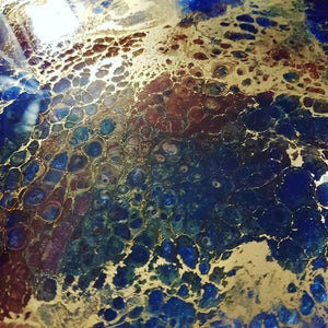 Side Table with resin art