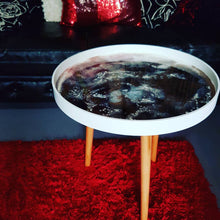 Load image into Gallery viewer, Side Table with resin art