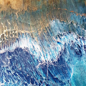 Storage basket with resin art - SOLD