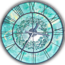 Load image into Gallery viewer, Resin Clock with Crushed Glass -SOLD - Orders yours today