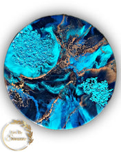 Load image into Gallery viewer, Resin &amp; Crystaline Abstract wall Art - Sold