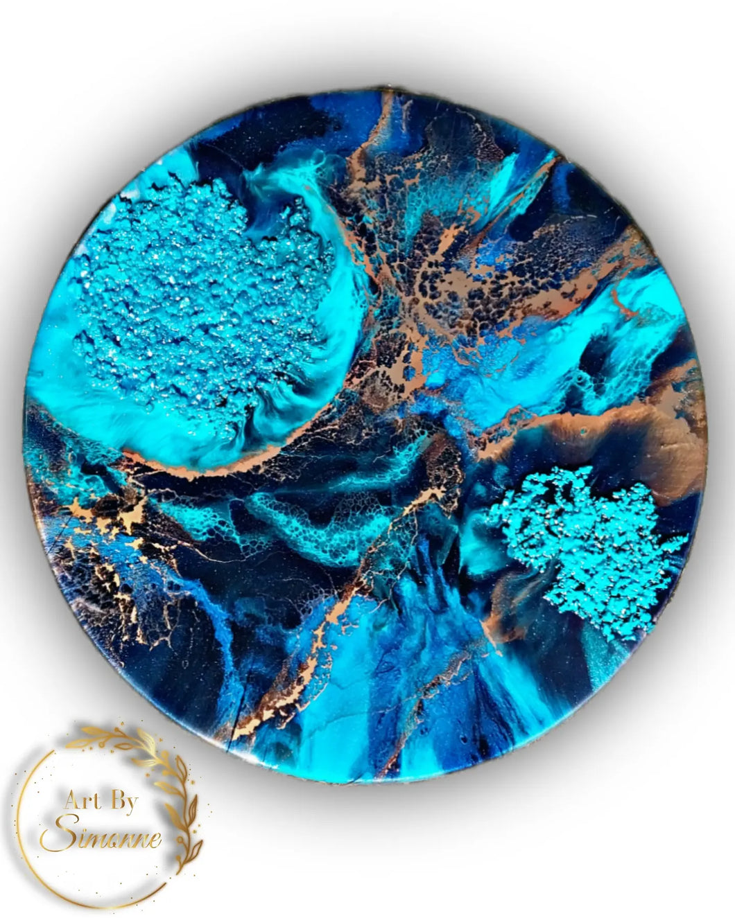 Resin & Crystaline Abstract wall Art - Sold