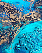 Load image into Gallery viewer, Resin &amp; Crystaline Abstract wall Art - Sold