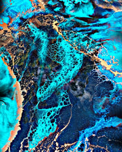 Load image into Gallery viewer, Resin &amp; Crystaline Abstract wall Art - Sold