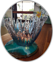 Load image into Gallery viewer, Resin Art Candle Holder, Vase, Centrepiece - SOLD