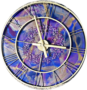 Resin Clock with Crushed Glass