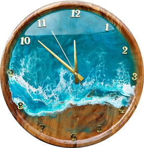 Seascape Resin Clock