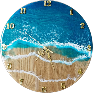 Seascape Resin Clock - SOLD