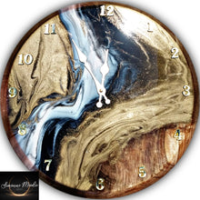 Load image into Gallery viewer, Acacia Wood &amp; Resin Clock