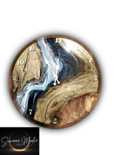 Load image into Gallery viewer, Acacia Wood &amp; Resin Clock