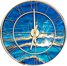 Load image into Gallery viewer, Resin Clock - Inspired by Ocean - 60cm