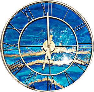 Resin Clock - Inspired by Ocean - 60cm
