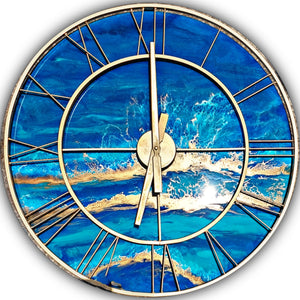 Resin Clock - Inspired by Ocean - 60cm