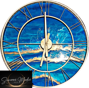 Resin Clock - Inspired by Ocean - 60cm