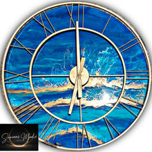 Load image into Gallery viewer, Resin Clock - Inspired by Ocean - 60cm