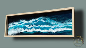 Resin Dark Beach - Framed - Wall Art