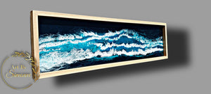 Resin Dark Beach - Framed - Wall Art