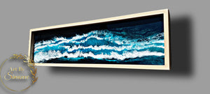 Resin Dark Beach - Framed - Wall Art