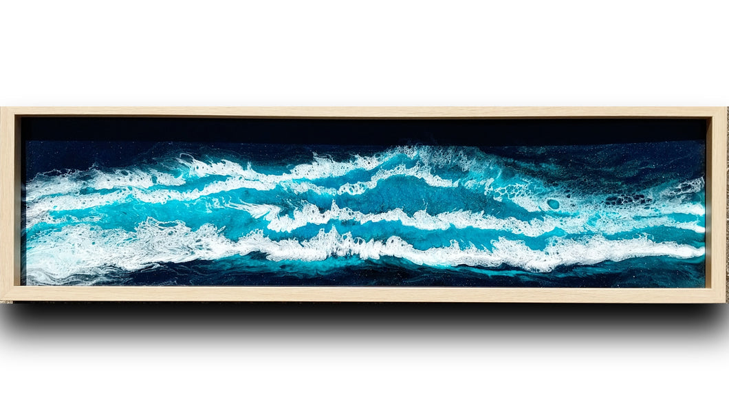 Resin Dark Beach - Framed - Wall Art