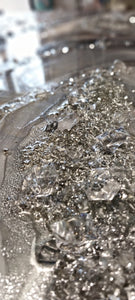 Silver & Crystal Resin Bedhead