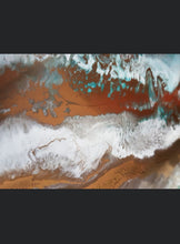 Load image into Gallery viewer, Resin Beachscape with metallic gold accents