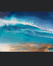 Load image into Gallery viewer, Resin Beachscape with metallic gold accents