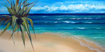 Pandanus Palm Seascape - SOLD